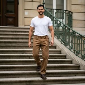 Dickies belted tan carpenter pants. 34" X 34"